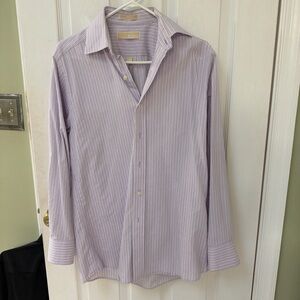 Michael Kors Lavender Striped Men's Shirt